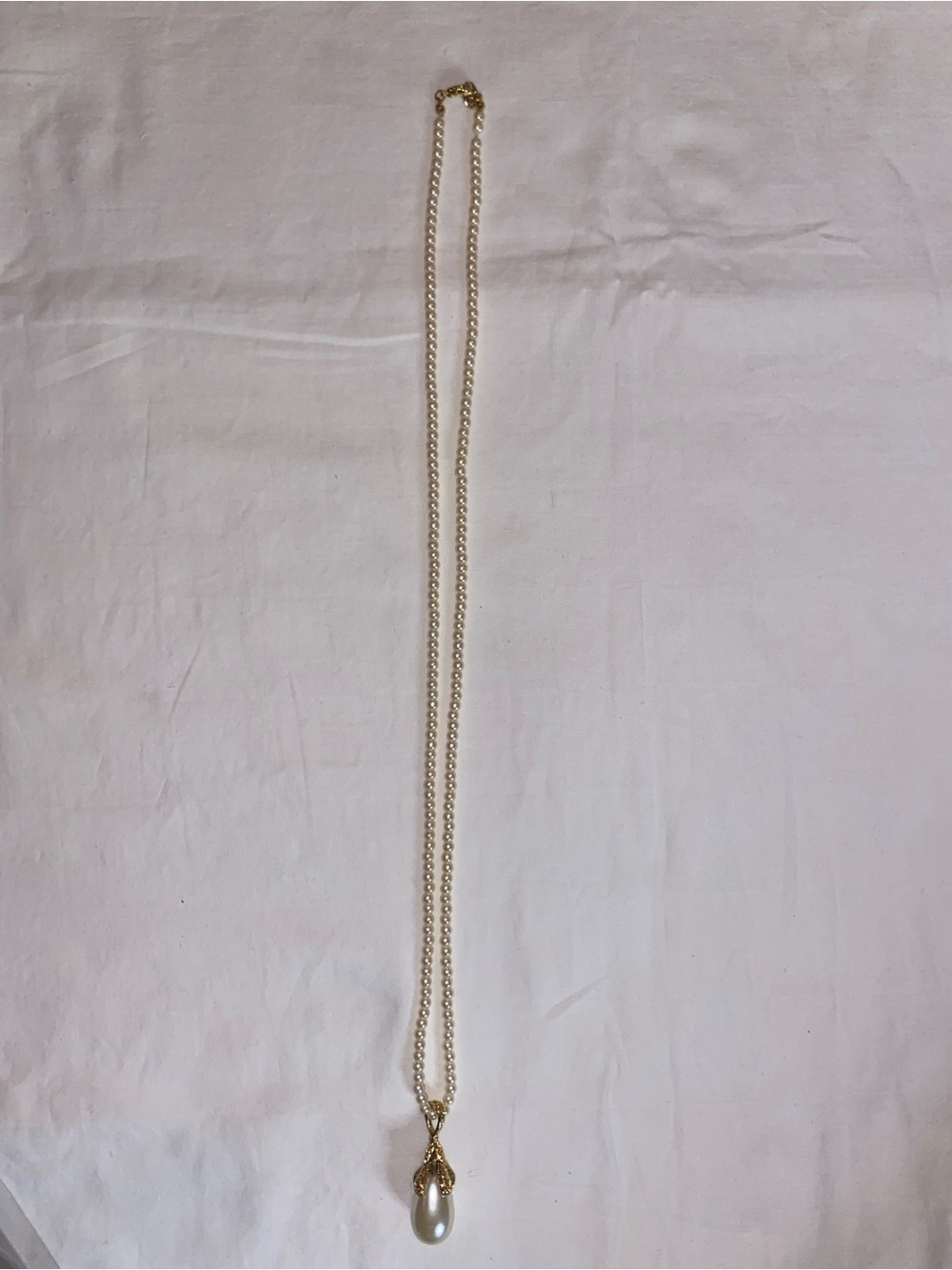 Avon Gold-Tone Necklace with Pearl Drop Pendant